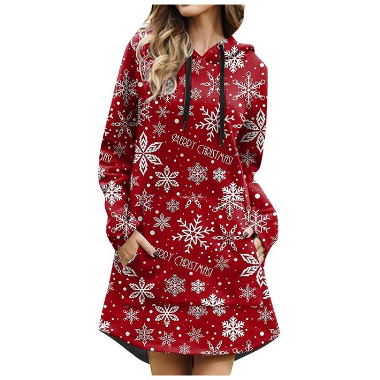 Women's Christmas Hoodie Merry Longline | Festive