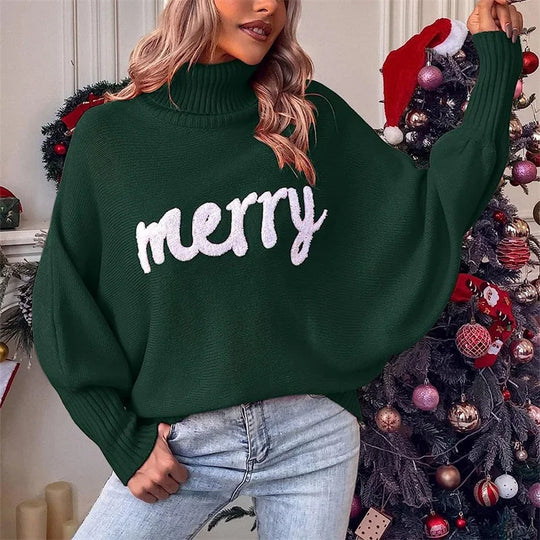 Women’s Christmas Jumper Merry Print | Festive