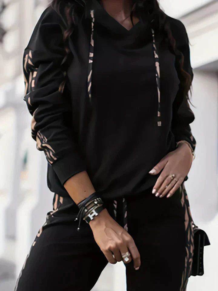 Women's Co Ord Tracksuit Set with Stripe Detail | Loungewear