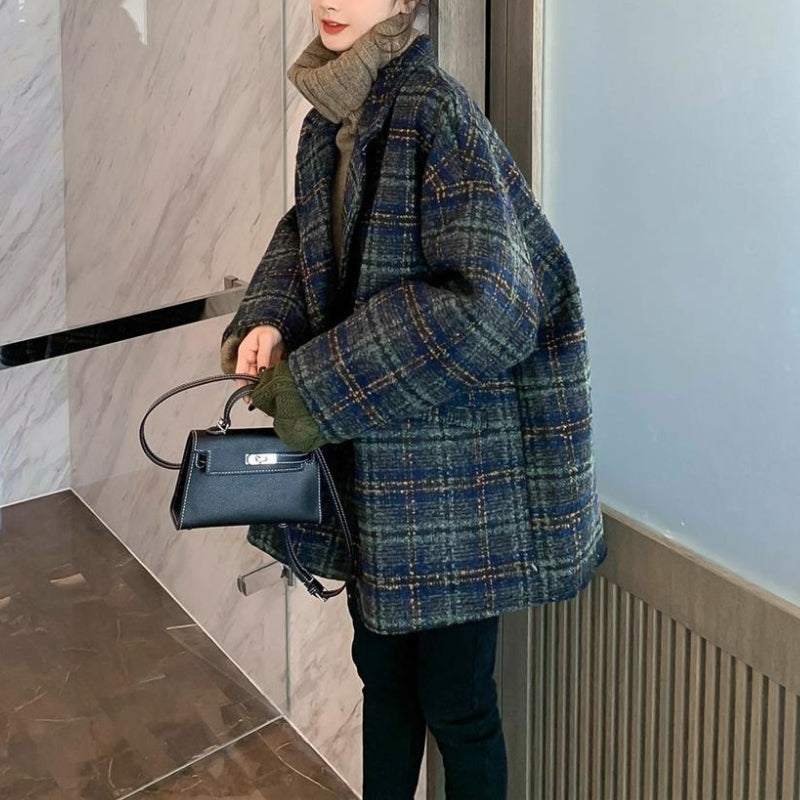 Women's Coat Oversized Plaid | Winter