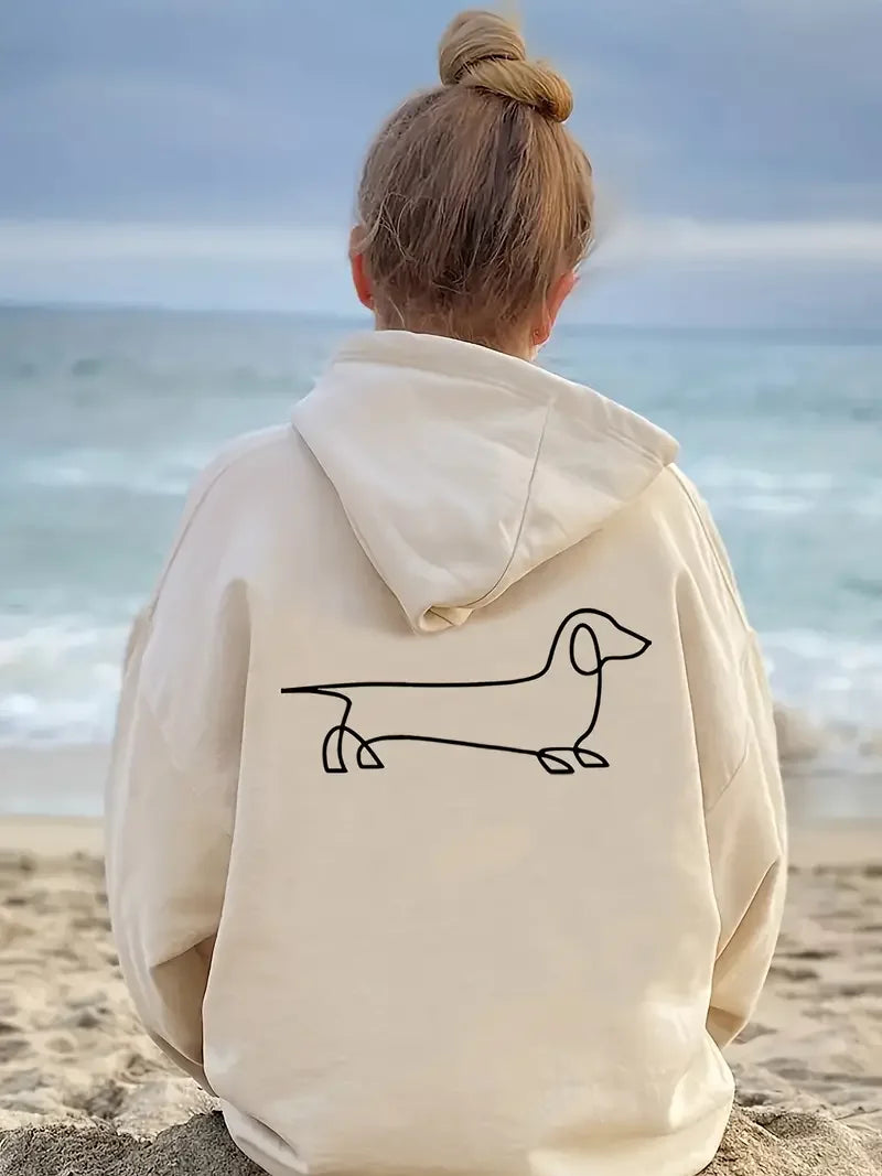 Women's Dachshund Hoodie | Oversized Style