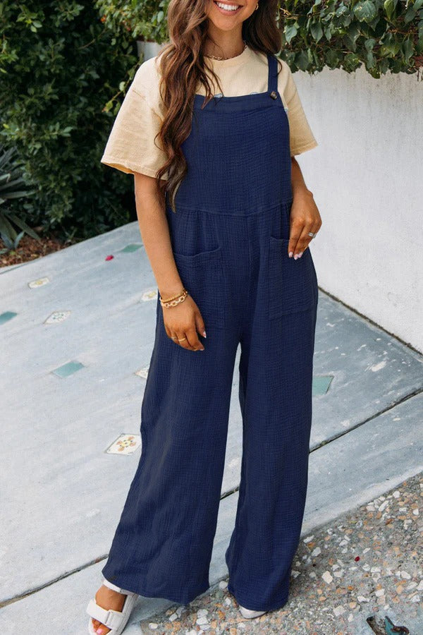 Women's Dungarees Loose Fit with Pockets | Casual