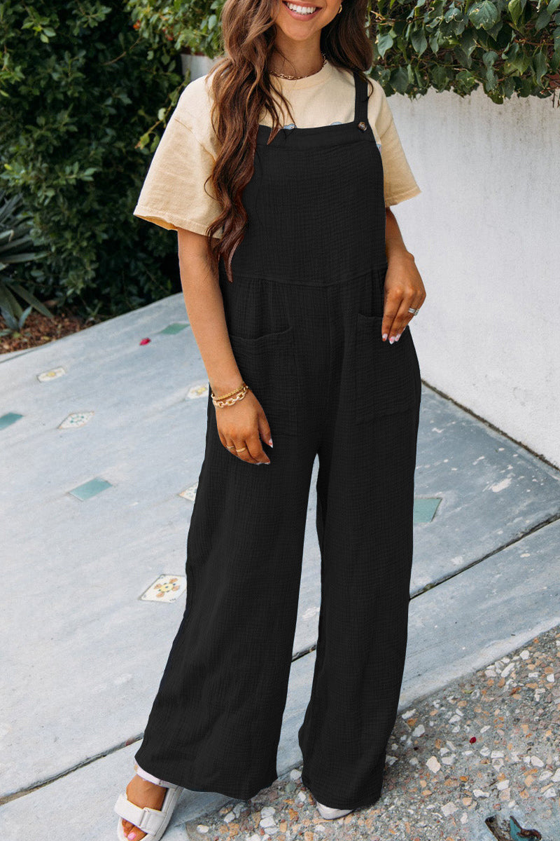 Women's Dungarees Loose Fit with Pockets | Casual