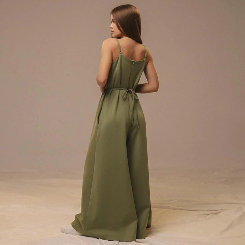 Women's Dungarees V-Neck Wide Leg | Party Wear
