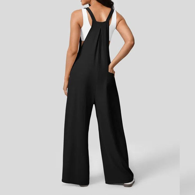 Women's Dungarees Wide Leg with Pockets | Casual