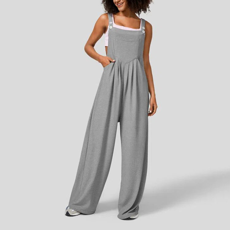 Women's Dungarees Wide Leg with Pockets | Casual