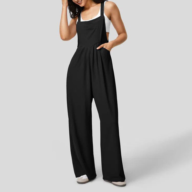 Women's Dungarees Wide Leg with Pockets | Casual