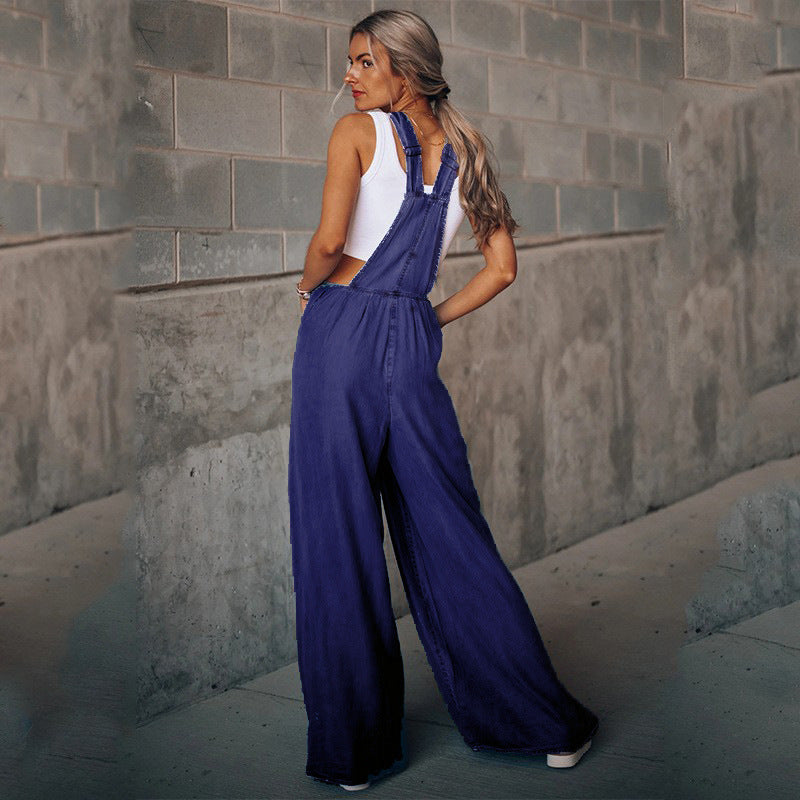 Women's Dungarees Wide Leg with Pockets | Tall