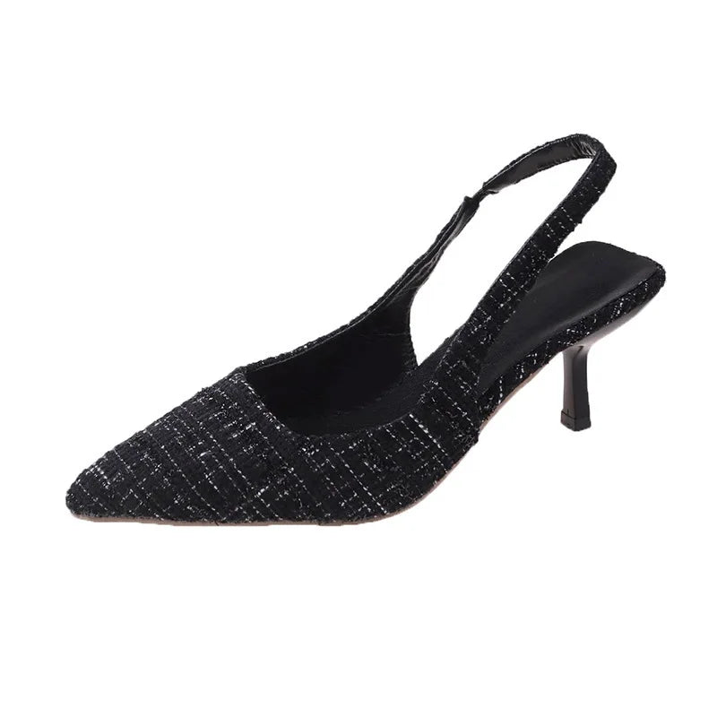 Women's Elegant Kitten Heels Shoes Slingback | Closed Toe
