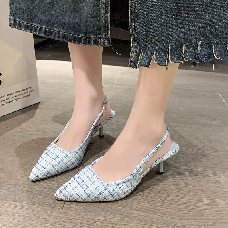 Women's Elegant Kitten Heels Shoes Slingback | Closed Toe