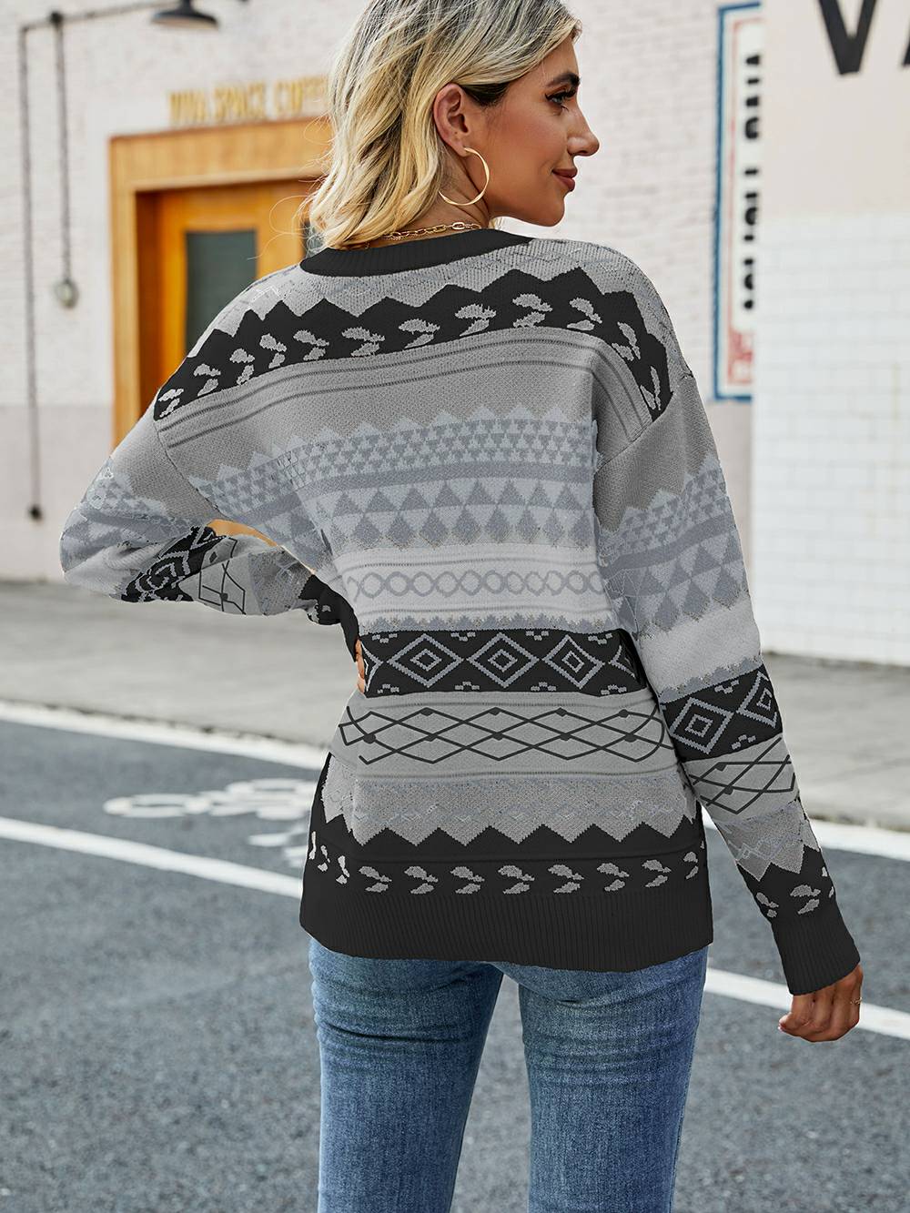 Women’s Fair Isle Jumper Long Sleeve | Winter Knit