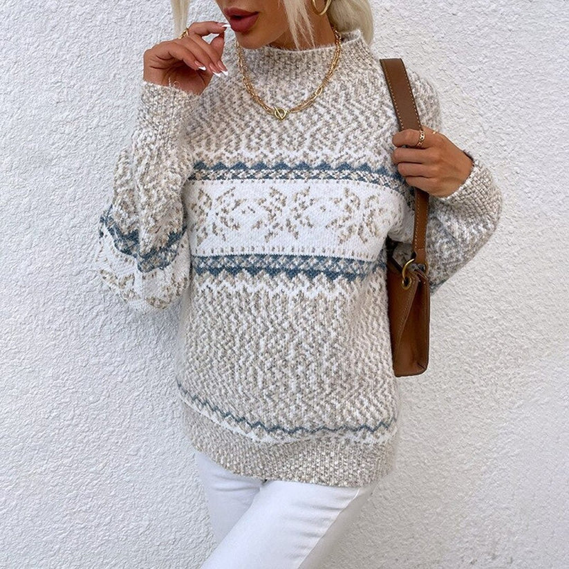 Women's Fair Isle Jumper Snowflake Pattern | Winter