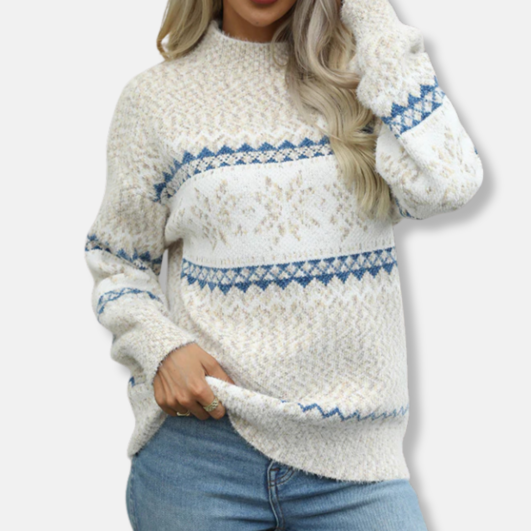 Women's Fair Isle Jumper Snowflake Pattern | Winter