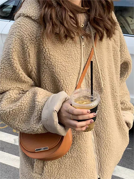 Women's Fur Coat Teddy Lined Hooded | Winter