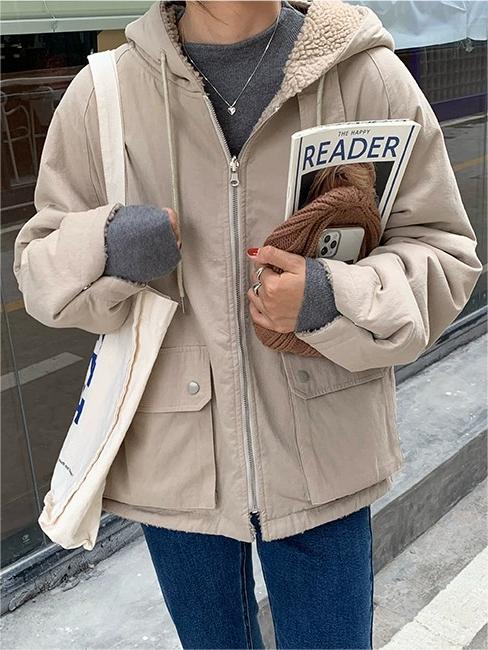 Women's Fur Coat Teddy Lined Hooded | Winter