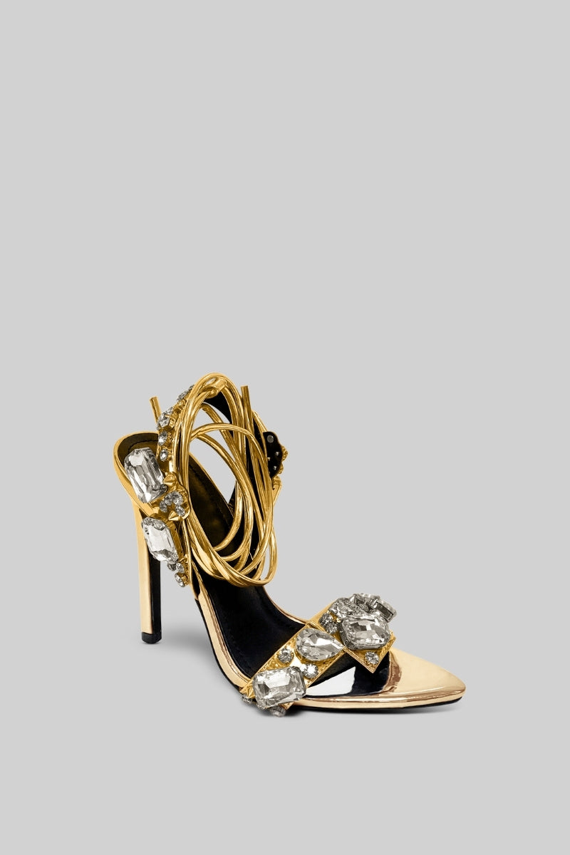Women's Gold Heels Stiletto | Wedding
