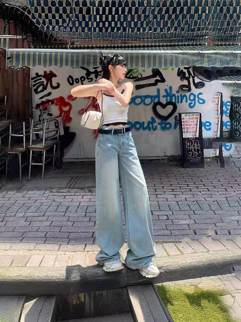 Women's High Waisted Wide Leg Baggy Jeans | Streetwear