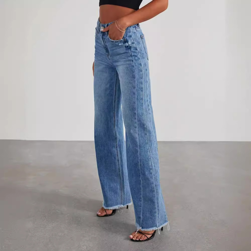 Women's High Waisted Wide Leg Baggy Jeans | Workwear