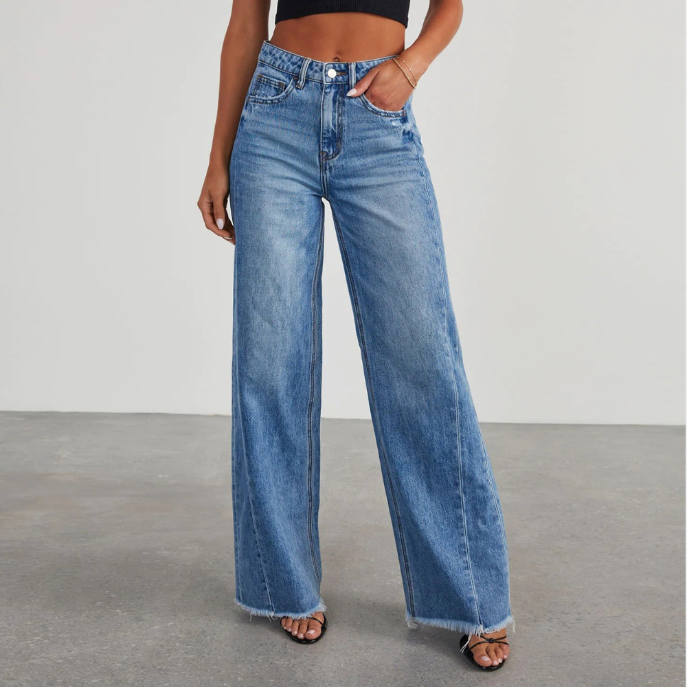 Women's High Waisted Wide Leg Baggy Jeans | Workwear