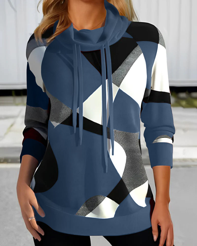 Women's Hoodie Colour Block | High Neck