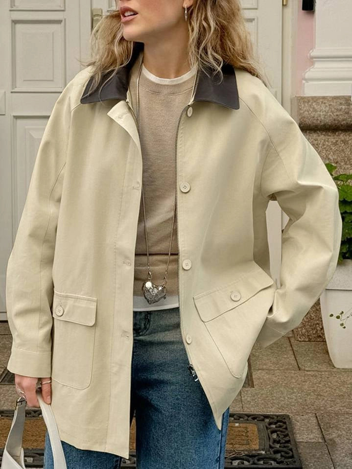 Women's Jacket Oversized Button-Up | Collared