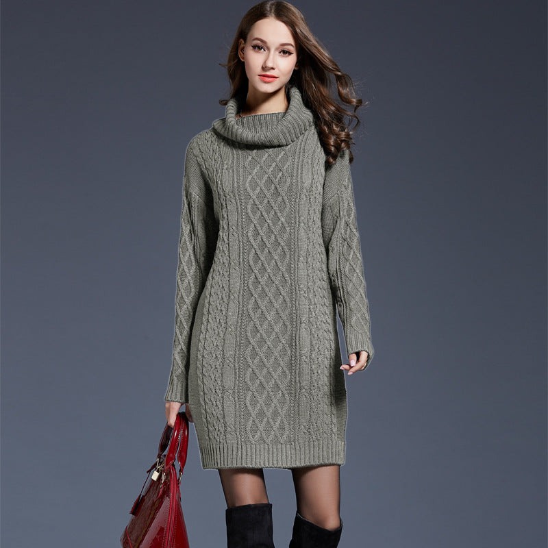 Women's Jumper Dress Long Sleeve Knit | Winter