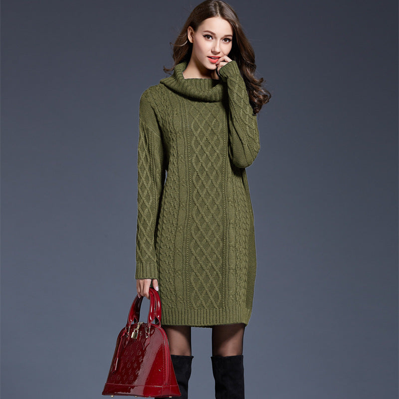 Women's Jumper Dress Long Sleeve Knit | Winter