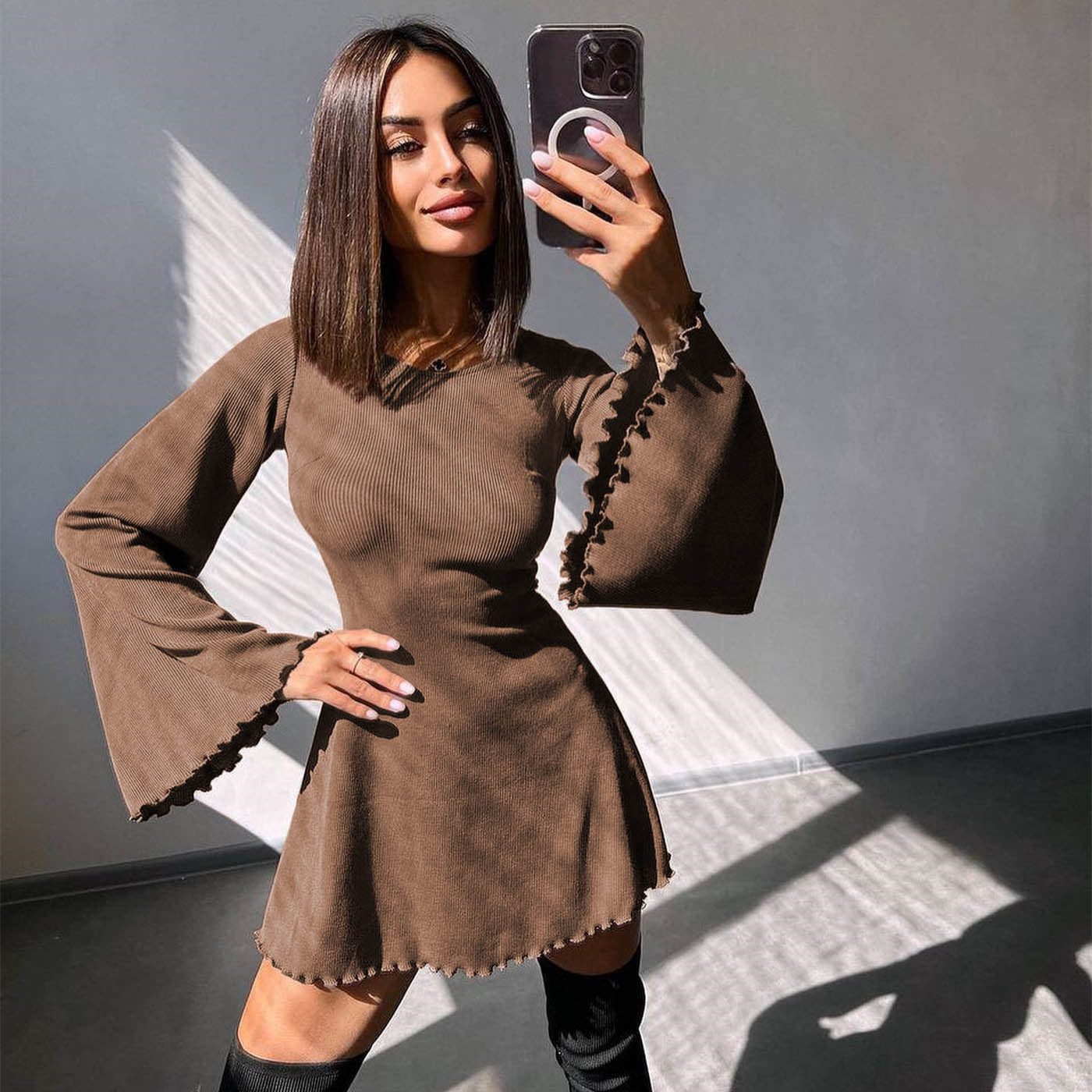 Women's Jumper Dress Long Sleeve | Mini