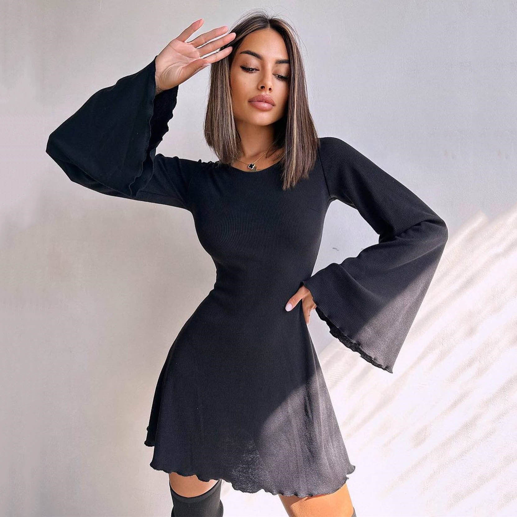 Women's Jumper Dress Long Sleeve | Mini