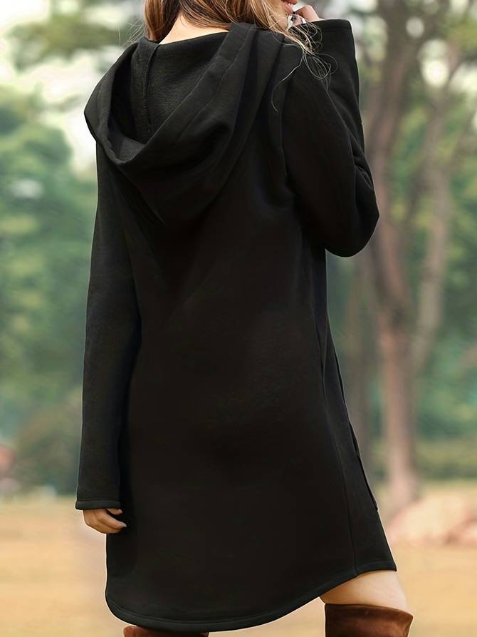 Women's Jumper Dress With Hood | Long Fit