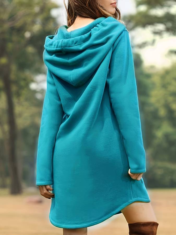 Women's Jumper Dress With Hood | Long Fit