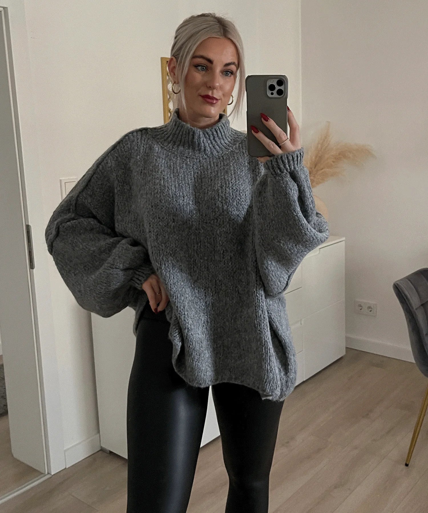 Women's Jumper Oversized Turtleneck | Knit