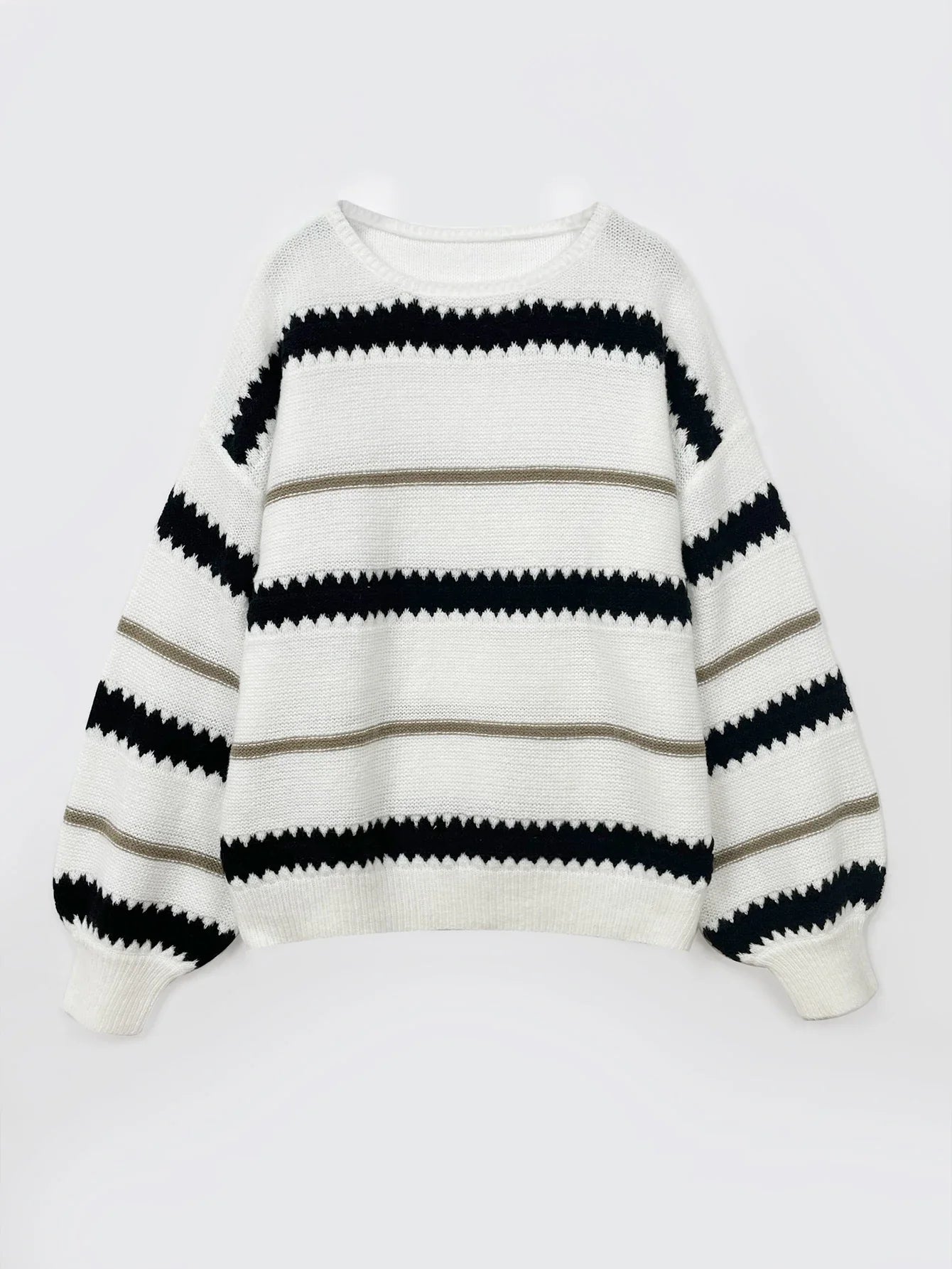Women's Jumper Striped Knit | Oversized