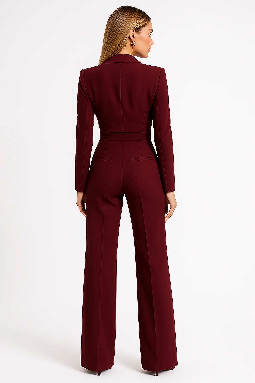Women's Jumpsuits Long Sleeve Wide Leg | V-Neck