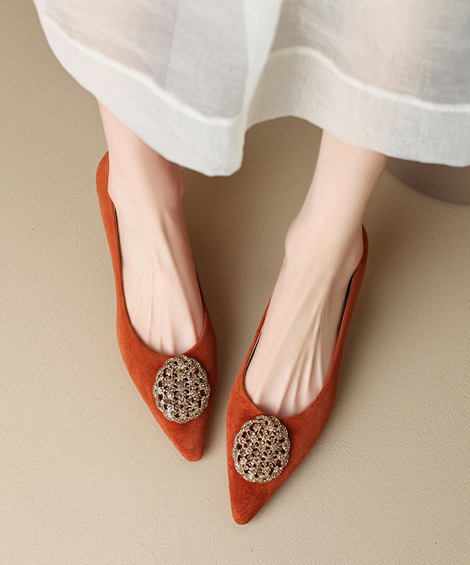 Women's Kitten Heels Gold Accent | Slip On