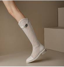 Women's Knee High Boots Mesh Strap | Breathable