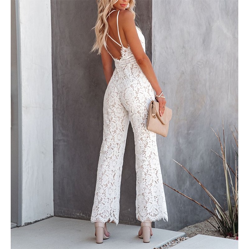 Women's Lace Jumpsuit V-Neck | Party