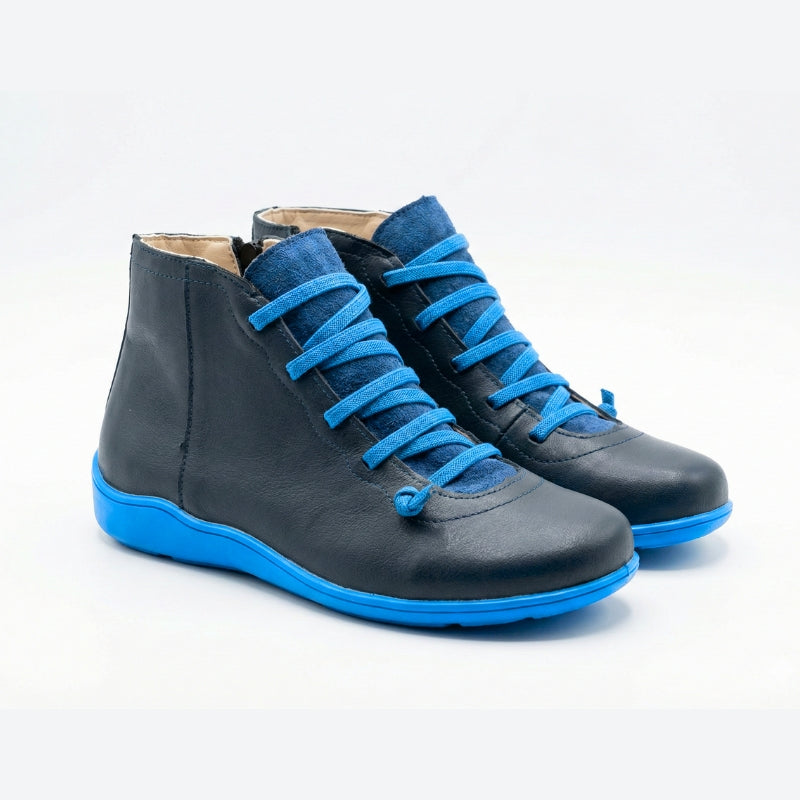 Women's Lace-Up Ankle Boots With Zip | Comfort
