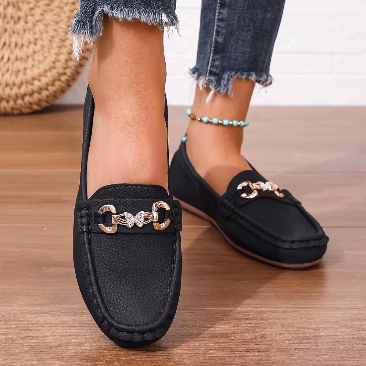 Women's Loafers Chain Detail | Slip On