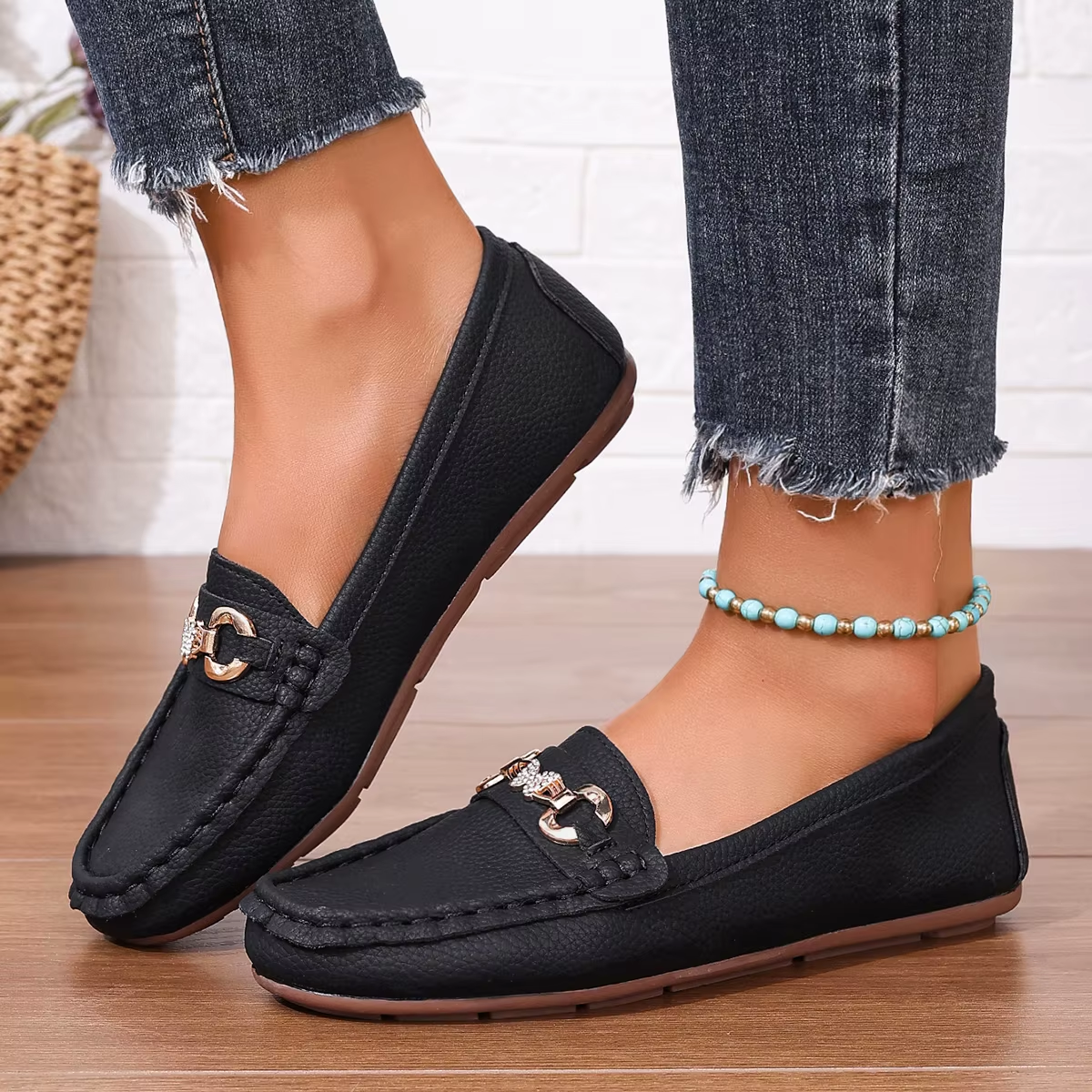 Women's Loafers Chain Detail | Slip On