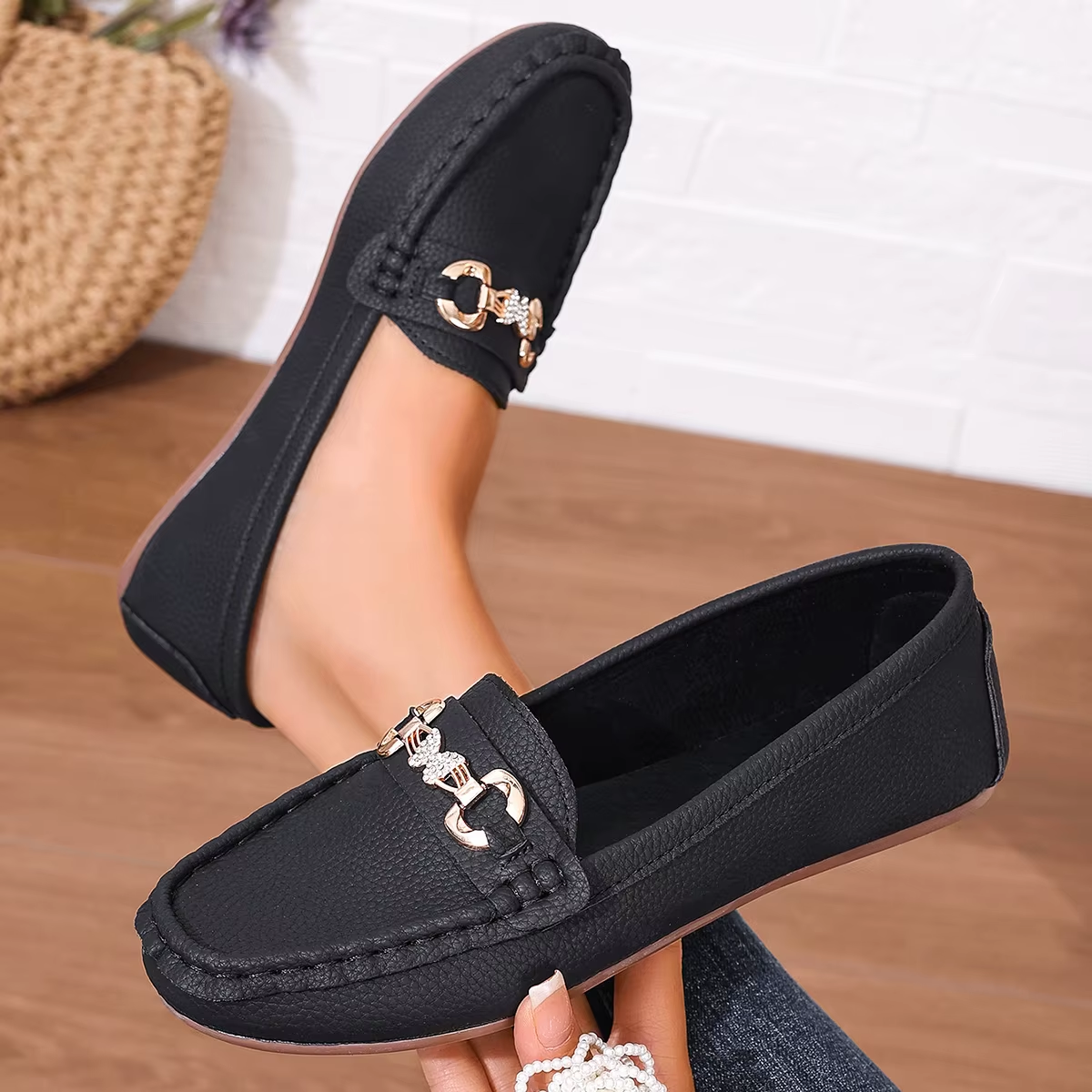 Women's Loafers Chain Detail | Slip On