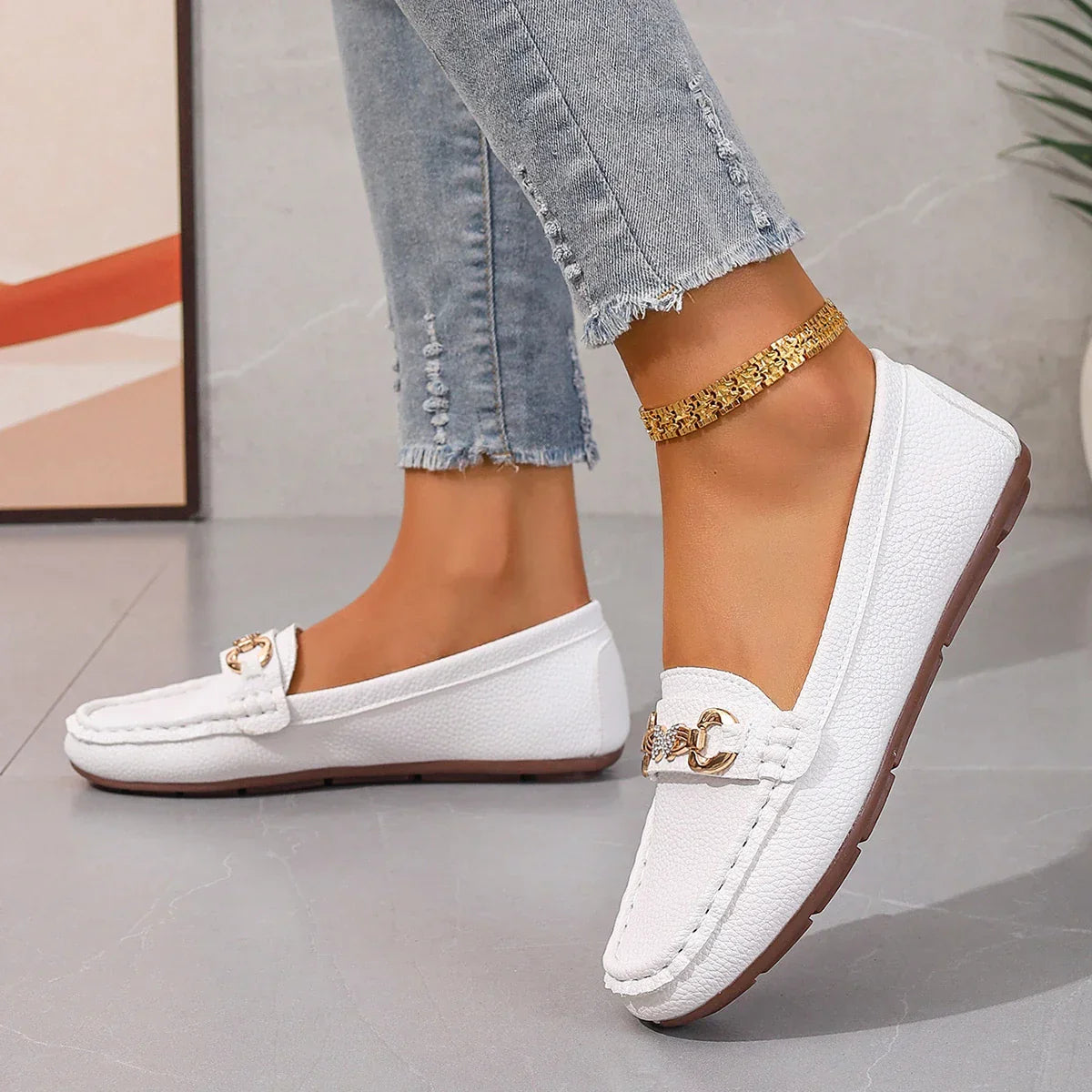 Women's Loafers Chain Detail | Slip On