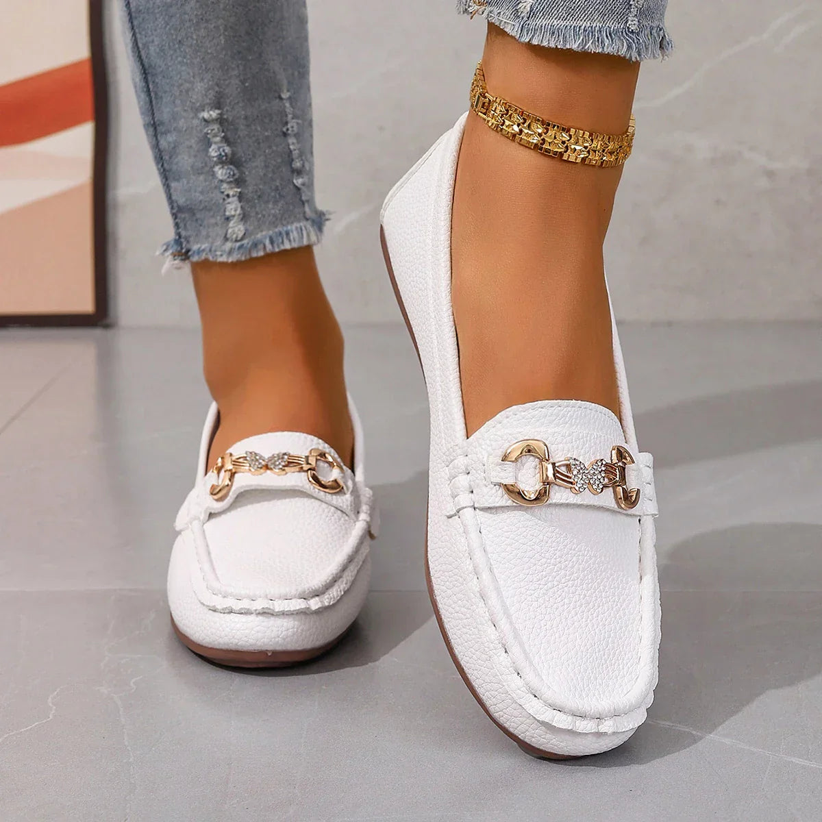 Women's Loafers Chain Detail | Slip On
