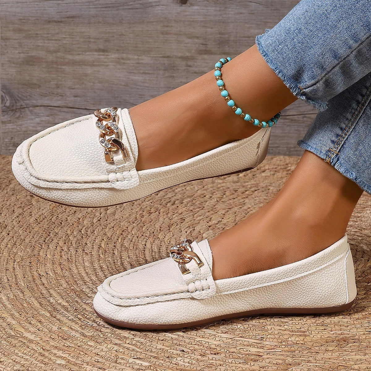Women's Loafers Chain Detail | Slip On
