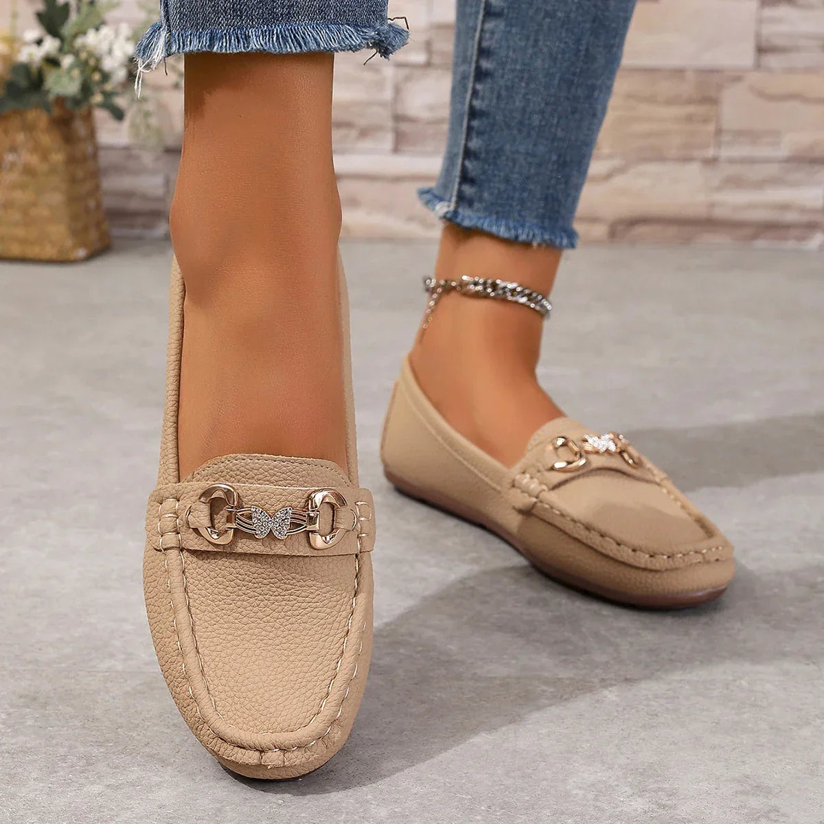 Women's Loafers Chain Detail | Slip On
