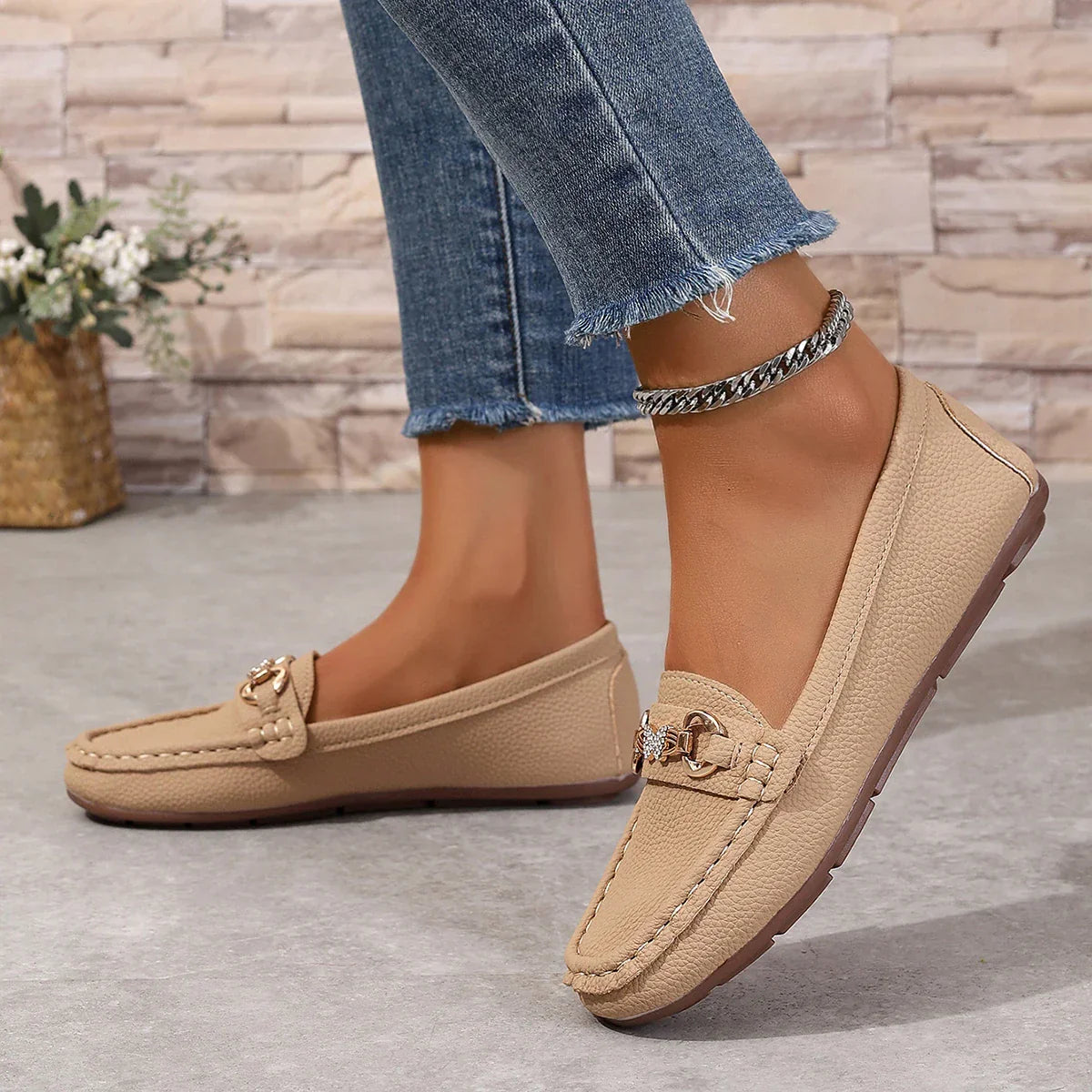 Women's Loafers Chain Detail | Slip On