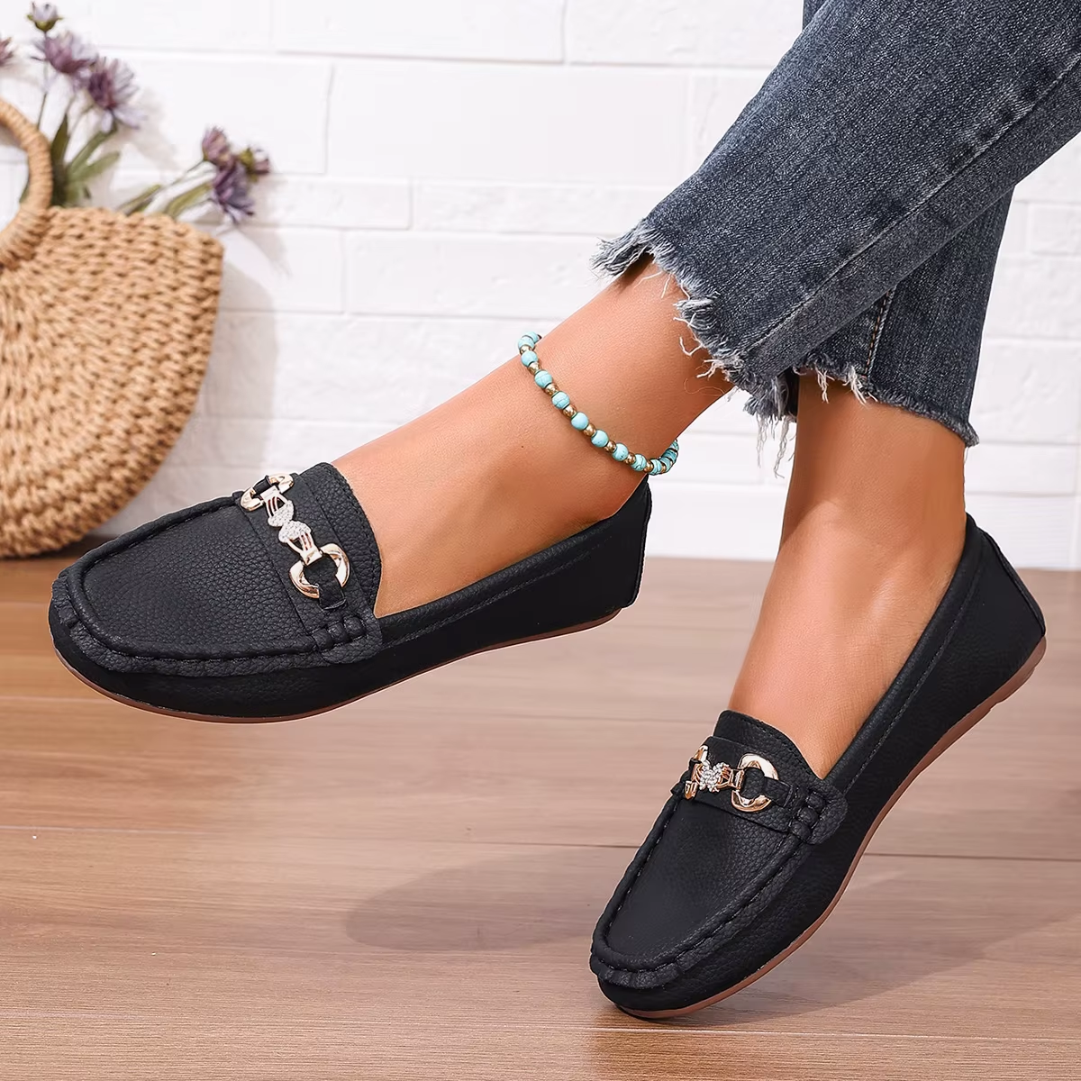 Women's Loafers Chain Detail | Slip On