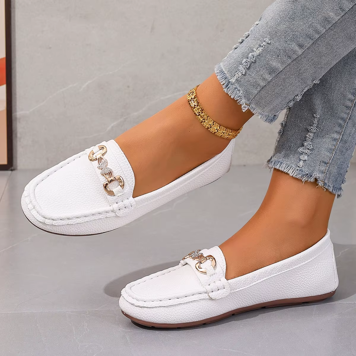 Women's Loafers Chain Detail | Slip On