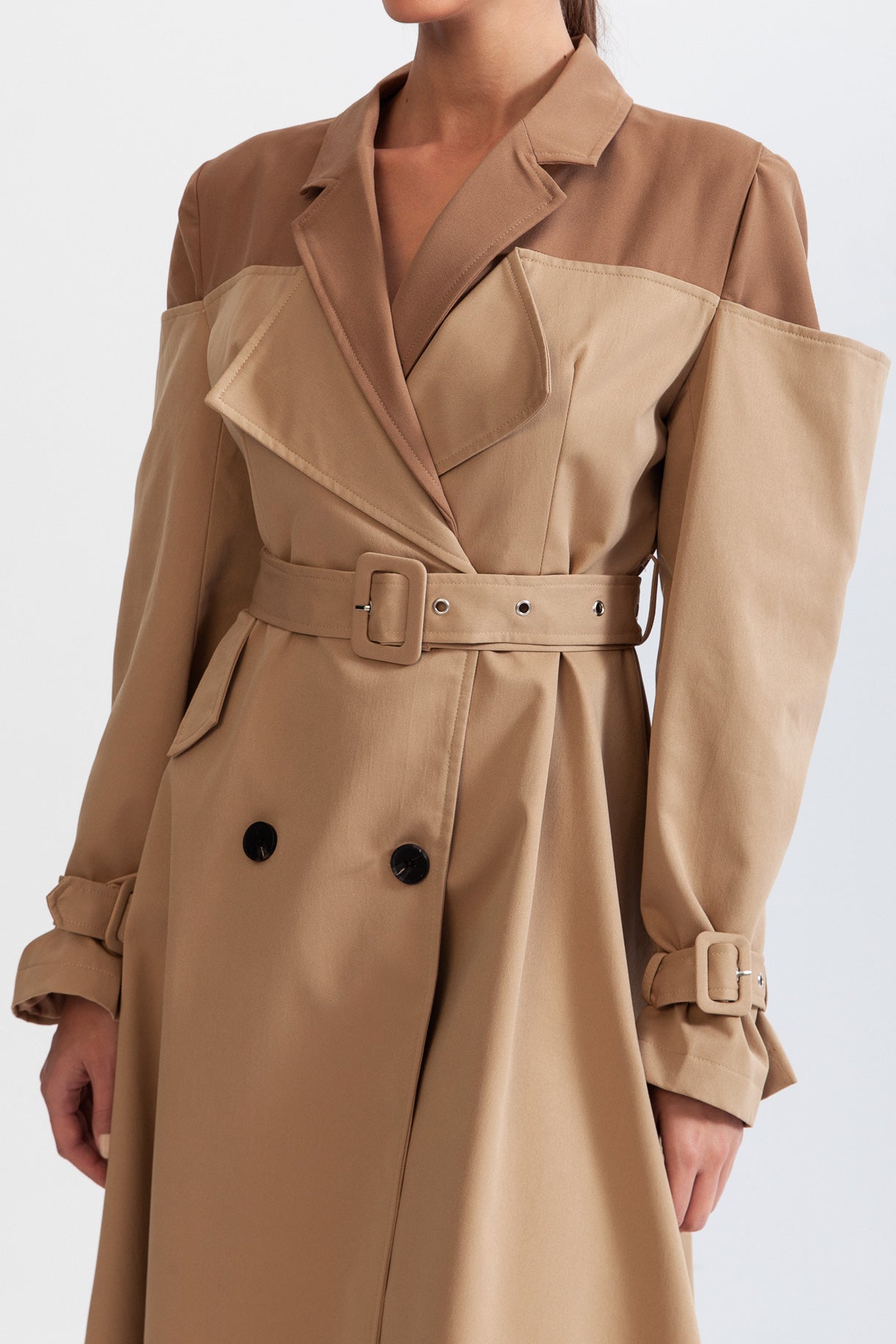 Women's Long Trench Coat Belted Double Breasted | Winter