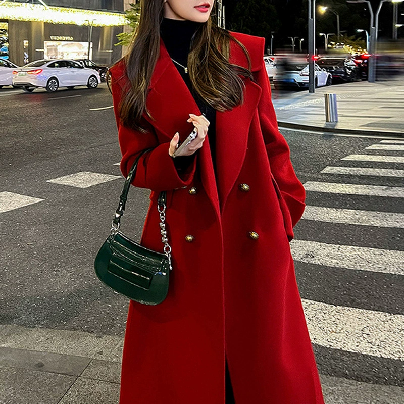 Women's Long Trench Coat Double Breasted | Winter